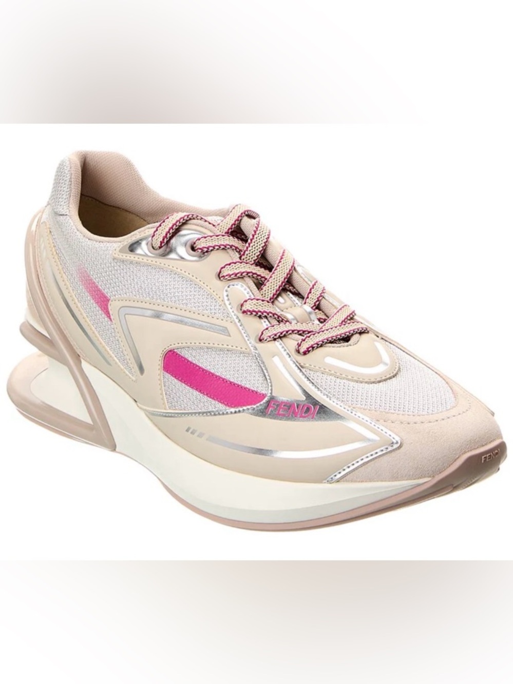 NEW! Fendi First 1 Tech Fabric & Leather Sneaker Women's US 8